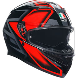 AGV K3 Compound Casco, nero-rosso, dimensione XL per uomo