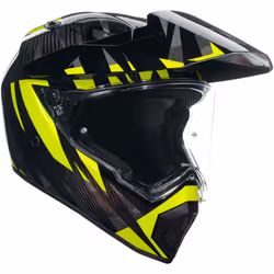 AGV AX-9 Steppa Casco, nero-grigio-giallo, dimensione 2XL per uomo