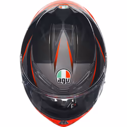 AGV K-6 S Slashcut Casco, nero-grigio-rosso, dimensione L per uomo