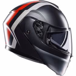 AGV Streetmodular Resia Casco, grigio-rosso, dimensione L per uomo