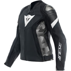 Dainese Avro 5 Giacca di pelle moto da donna, nero-bianco, dimensione 46 per donne