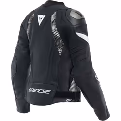 Dainese Avro 5 Giacca di pelle moto da donna, nero-bianco, dimensione 46 per donne