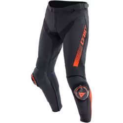 Dainese Super Speed Pantaloni in pelle da moto, nero-rosso, dimensione 54 per uomo