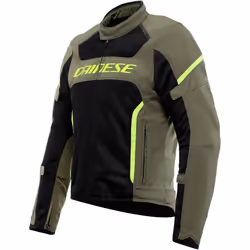 Dainese Air Frame 3 Giacca tessile moto, nero-verde, dimensione 48 per uomo