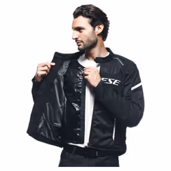 Dainese Air Frame 3 Giacca tessile moto, nero-bianco, dimensione 58 per uomo