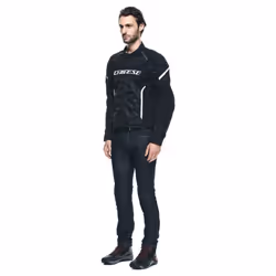 Dainese Air Frame 3 Giacca tessile moto, nero-bianco, dimensione 58 per uomo