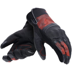 Dainese Fulmine D-Dry Guanti da moto, nero-rosso, dimensione L per uomo