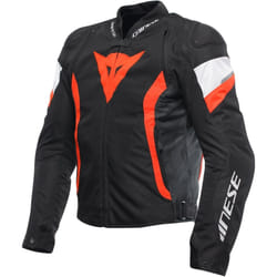 Dainese Avro 5 Giacca tessile moto, nero-bianco-rosso, dimensione 52 per uomo