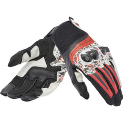 Dainese Mig 3 Unisex Guanti da moto, nero-bianco-rosso, dimensione XS per uomo