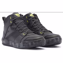 Dainese Suburb D-WP Scarpe da moto impermeabili, nero-grigio-giallo, dimensione 39 per uomo
