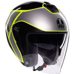 AGV Irides Davao Casco Jet, nero-grigio-giallo, dimensione S per uomo