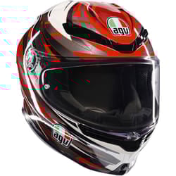 AGV K6 S Reeval Casco, grigio-bianco-rosso, dimensione S per uomo