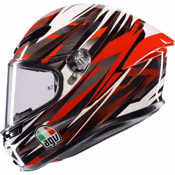 AGV K6 S Reeval Casco, grigio-bianco-rosso, dimensione S per uomo