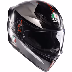 AGV K1 S Lap Casco, nero-rosso, dimensione L per uomo