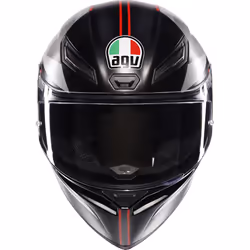 AGV K1 S Lap Casco, nero-rosso, dimensione XL per uomo