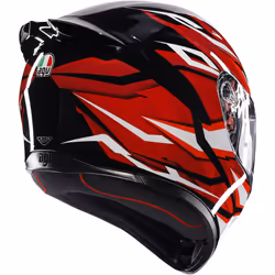 AGV K-1 S Lion Casco, nero-bianco-rosso, dimensione 2XL per uomo