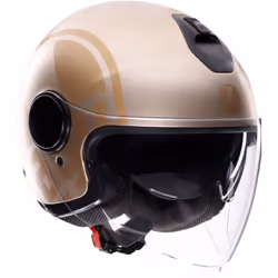 AGV Eteres Sirolo Casco Jet, bianco-oro, dimensione S per uomo