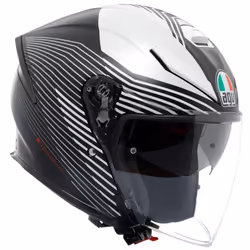 AGV K5 Jet Evo Control Casco Jet, nero-bianco-rosa, dimensione XL per uomo