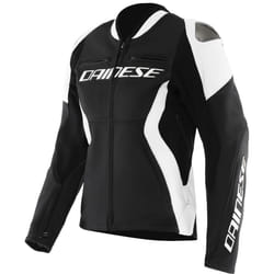 Dainese Racing 5 Giacca in pelle da moto da donna, nero-bianco, dimensione 40 per donne