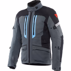 Dainese Mangen Absoluteshell Pro impermeabile Giacca tessile moto, nero-grigio-blu, dimensione 56 per uomo