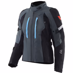 Dainese Mangen Absoluteshell Pro impermeabile Giacca tessile moto da donna, nero-grigio-blu, dimensione 44 per donne
