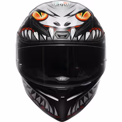 AGV K1 S Lyzard Casco, nero-grigio-rosso, dimensione S per uomo