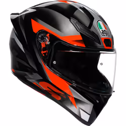 AGV K1 S Fastlap Casco, nero-grigio-rosso, dimensione M per uomo