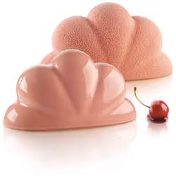Kit formato da due stampi in silicone per la preparazione di dessert freddi o torte al forno