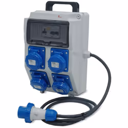 Quadro ASC Rosi Materiale Elettrico 4x3P 16A con pulsante di emergenza - 2240E-PF Quadro ASC con 4 con pulsante di emergenza ...