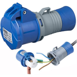 Presa industriale 230V a cablaggio rapido, 2P+T, 16A, IP54, blu Rosi 9223R