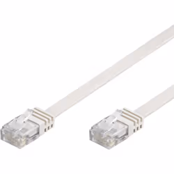 Techly ICOC U5EB-FL-020T, 2 m, Cat5e, U/UTP (UTP), RJ-45, RJ-45, Bianco