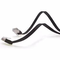Techly Cavo di Rete Patch Flat in Rame Cat.6A UTP 3m Nero