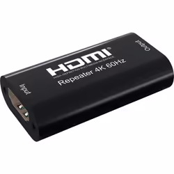 Techly Ripetitore di Segnale HDMI 2.0 4K UHD 3D fino a 40m, 4096 x 2160 Pixel, Ripetitore AV, 40 m, Compatibilità 3D, Nero, H ...