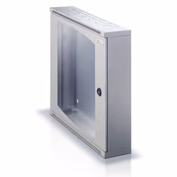 Techly Armadio Rack 19" Flat a muro p.15cm 6 unità sezione unica Grigio, Da parete, 6U, 30 kg, Lucchetti, 10,5 kg, Grigio