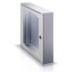 Techly Armadio Rack 19" Flat a muro p.30cm 6 unità sezione unica Grigio
