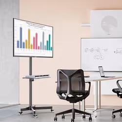 Techly Supporto a Pavimento con Mensola Trolley TV LCD/LED/Plasma 23"-55" - Vista aggiuntiva 5