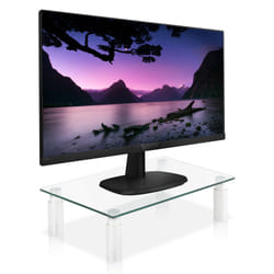 Techly Stand da Scrivania in Vetro per Monitor/Laptop