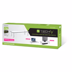 Techly Stand da Scrivania in Vetro per Monitor/Laptop