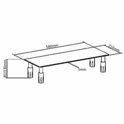 Techly Stand da Scrivania in Vetro per Monitor/Laptop