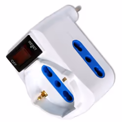 Techly Adattatore Compatto con 2 Prese Bipasso e 1 Bipasso/Schuko Spina 10A
