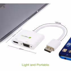 Techly Adattatore DisplayPort ad HDMI/VGA