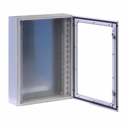Techly Armadio Rack 19" a muro 17U grigio IP65 porta vetro prof. 200mm I-CASE IP-1720GV