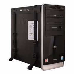 Techly ICA-CS 60, Supporto per CPU da tavolo, Desktop, 20 kg, Nero, Verticale, 8 cm