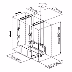 Techly ICA-CS 63 supporto per CPU Supporto per CPU da tavolo Nero