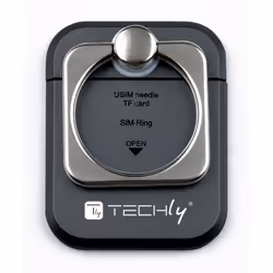 Techly I-SMART-RINGB, Telefono cellulare/smartphone, Nero
