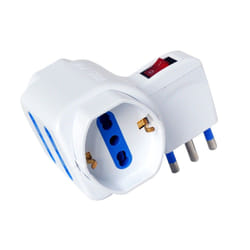 Techly IUPS-PCP-2I2S-SP16 adattatore per presa di corrente Tipo L (IT) Tipo L (IT) + Tipo F Bianco