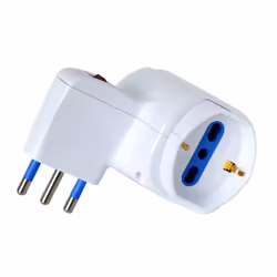 Techly IUPS-PCP-2I2S-SP16 adattatore per presa di corrente Tipo L (IT) Tipo L (IT) + Tipo F Bianco