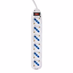 Techly IUPS-PCP-16BKP prolunghe e multiple 1,5 m 6 presa(e) AC Interno Bianco