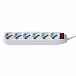 Techly IUPS-PCP-16BKP prolunghe e multiple 1,5 m 6 presa(e) AC Interno Bianco