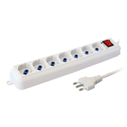Techly IUPS-PCP-7L3 prolunghe e multiple 3 m 7 presa(e) AC Interno Bianco